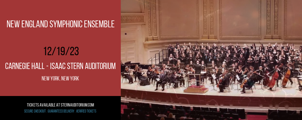 New England Symphonic Ensemble at Carnegie Hall - Isaac Stern Auditorium