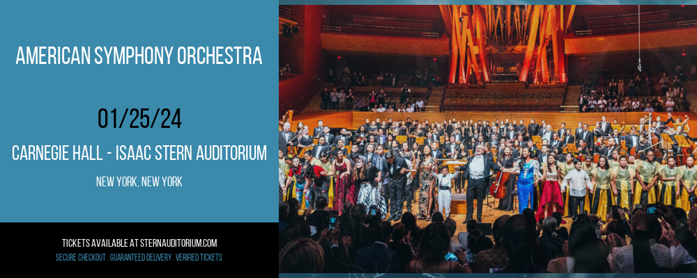 American Symphony Orchestra at Carnegie Hall - Isaac Stern Auditorium