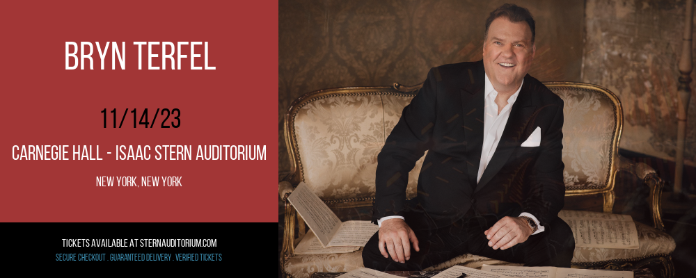 Bryn Terfel at Carnegie Hall - Isaac Stern Auditorium