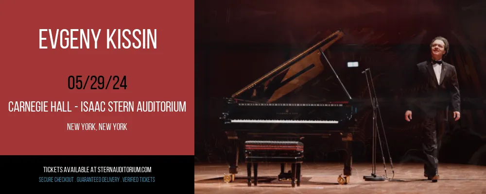 Evgeny Kissin at Carnegie Hall - Isaac Stern Auditorium