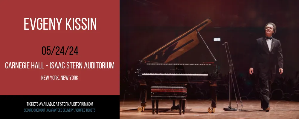 Evgeny Kissin at Carnegie Hall - Isaac Stern Auditorium