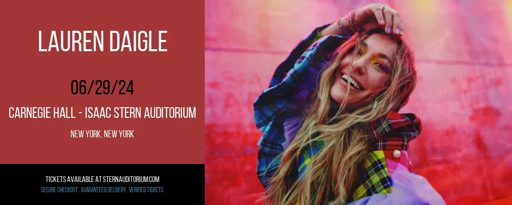 Lauren Daigle at Carnegie Hall - Isaac Stern Auditorium