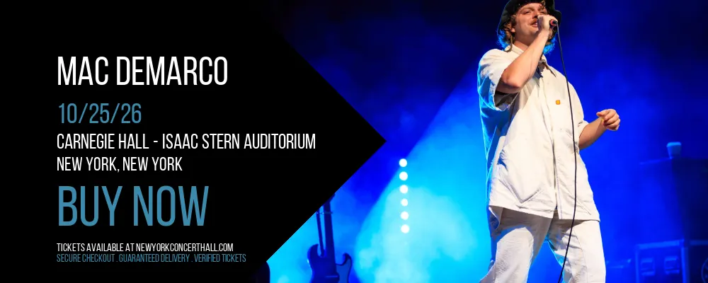 Mac DeMarco at Carnegie Hall - Isaac Stern Auditorium