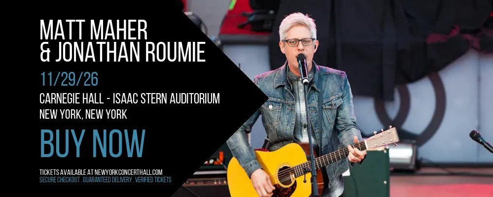Matt Maher & Jonathan Roumie at Carnegie Hall - Isaac Stern Auditorium